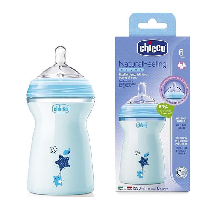 شیشه شیر نچرال پسرانه 330 میل step up چیکو Chicco